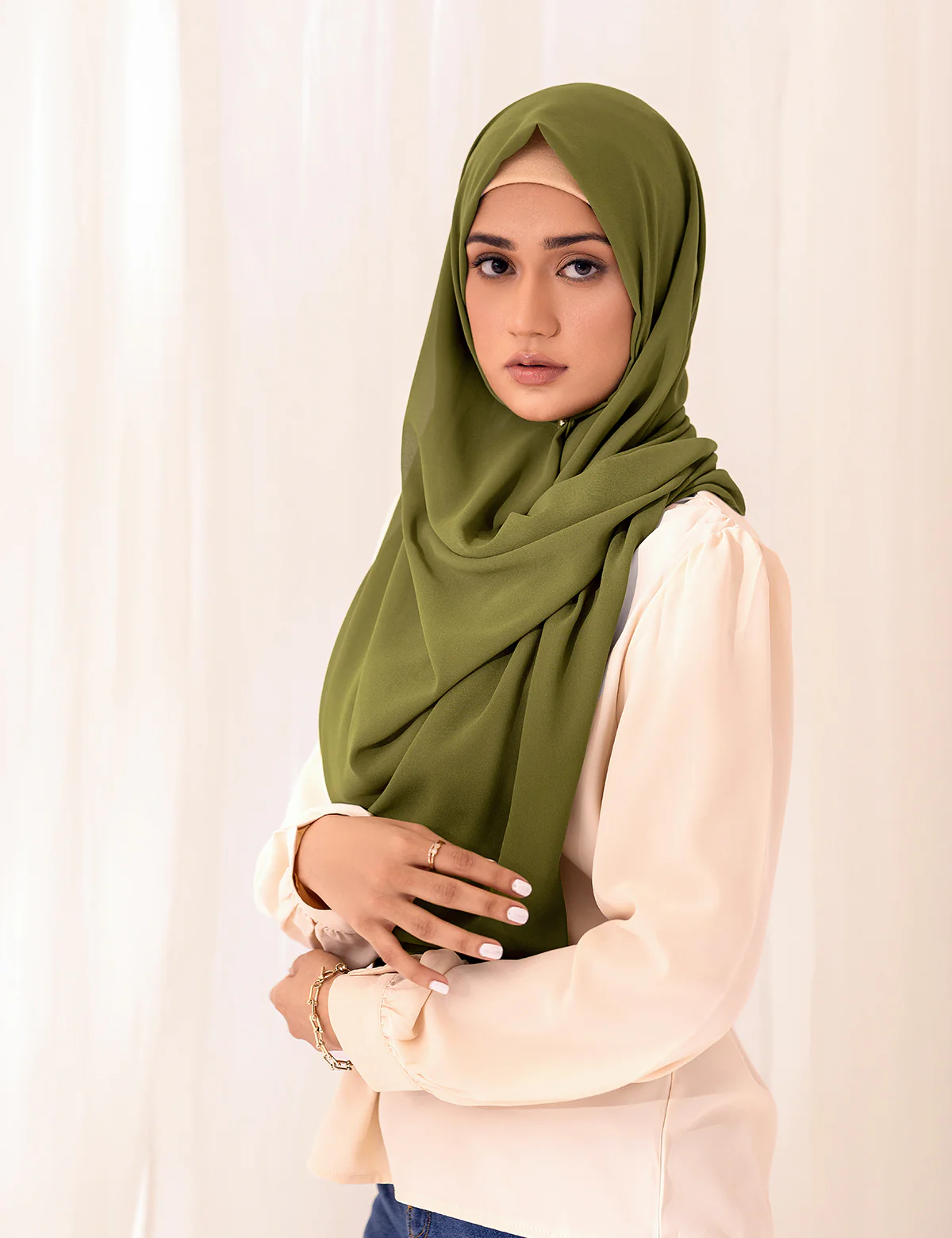Chiffon Bubble - Deep Olive - Image 2