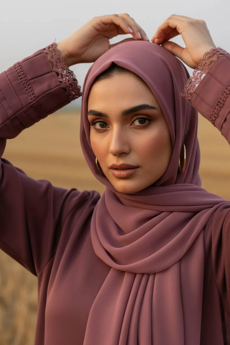Eimaan Lace Cuff Abaya - Image 10