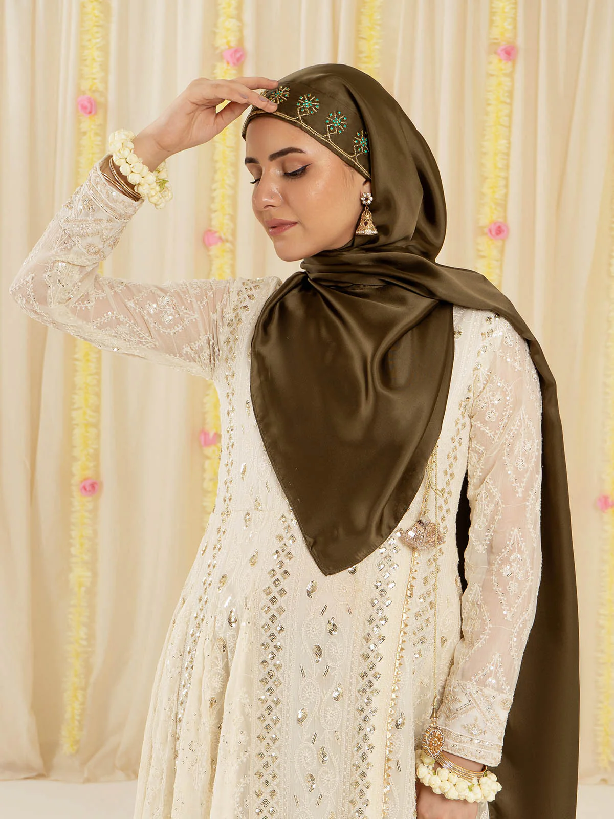 Festive Hijabs - Dark Olive - Image 6