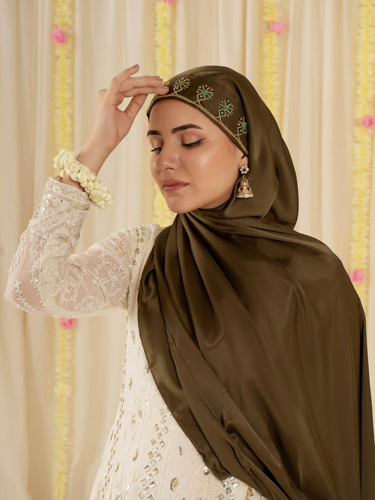 Festive Hijabs - Dark Olive - Image 7