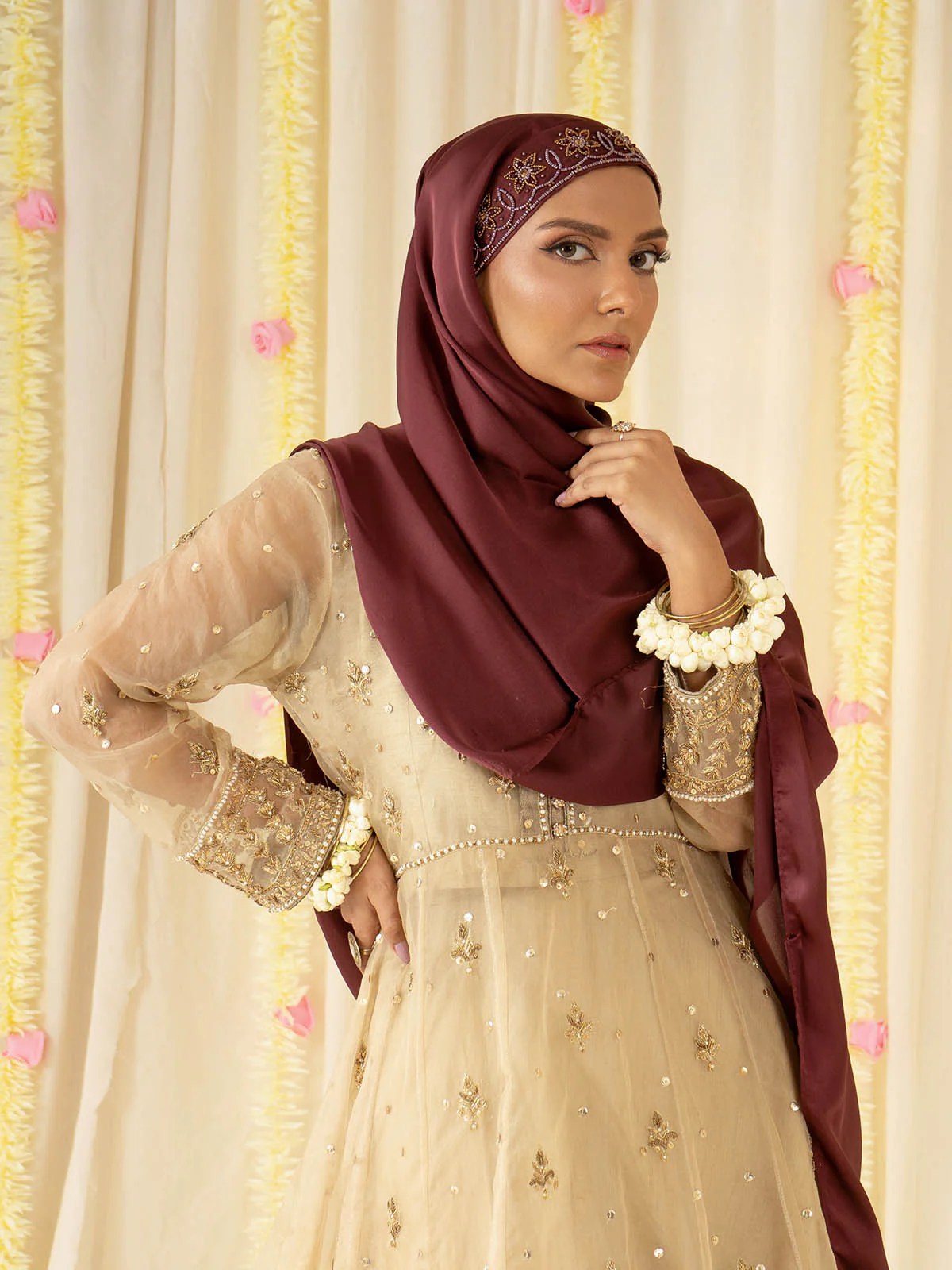 Festive Hijabs - Maroon - Image 6