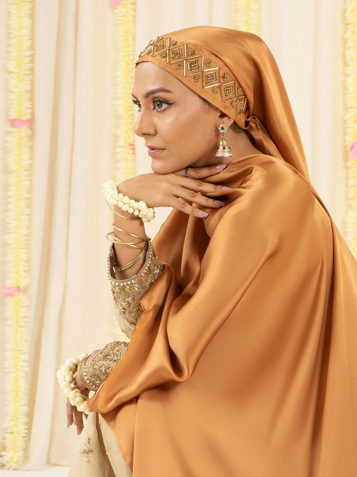 Festive Hijabs - Mustard - Image 4