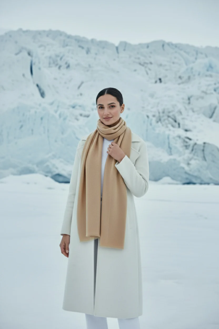 Finno Woolen Scarfs - Beige - Image 2