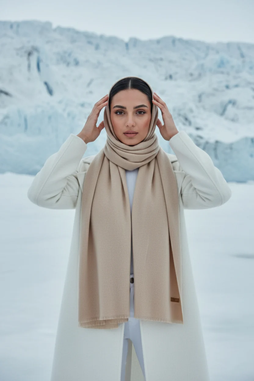 Finno Woolen Scarfs - Tan Brown - Image 3