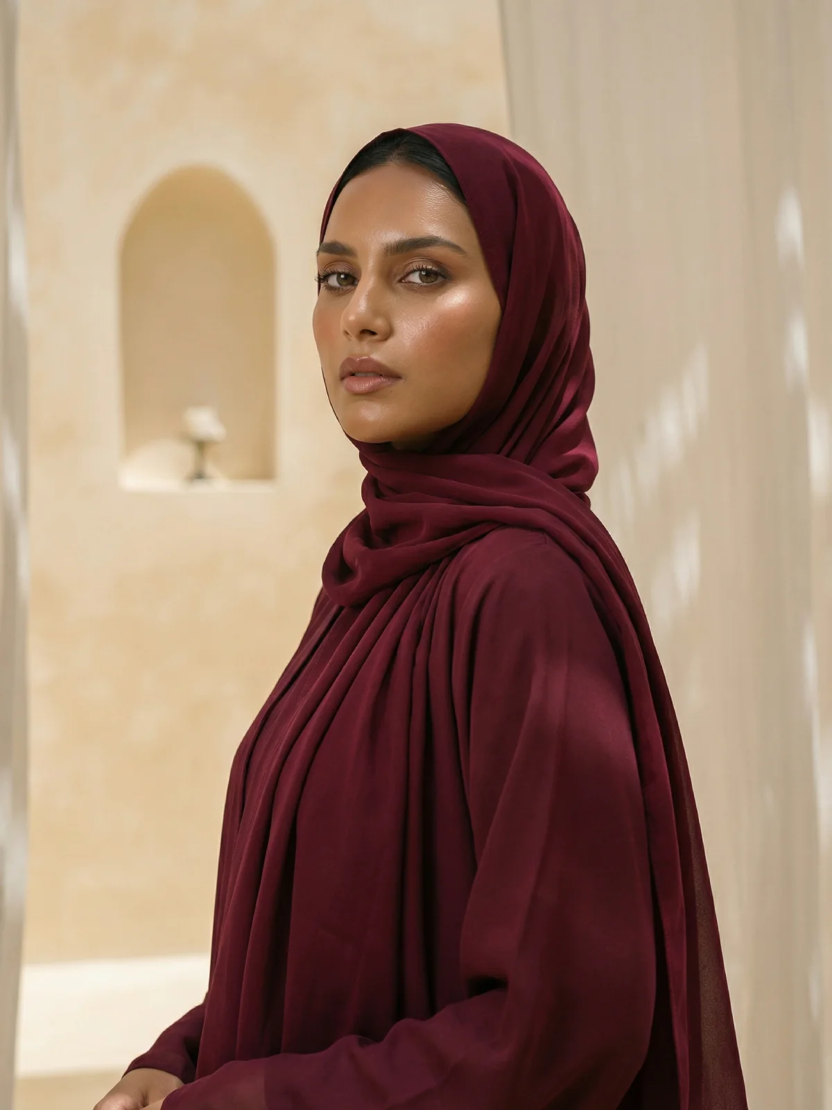 Front Open Georgette Abaya with inner - Image 7
