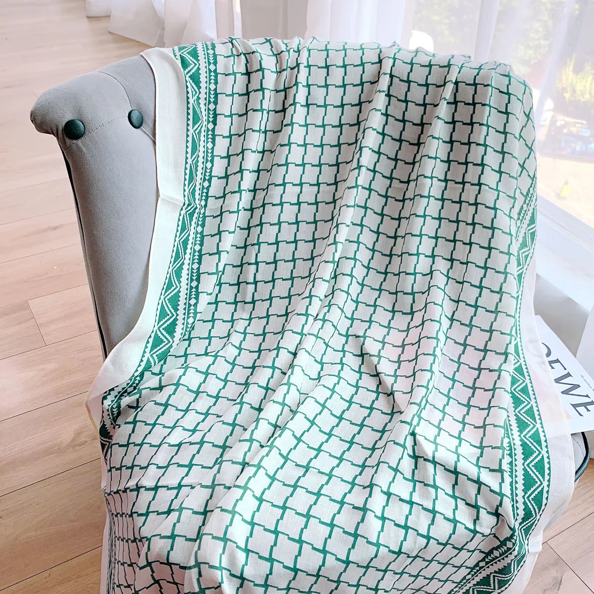 Printed Cashmere Shawl - 06 - Image 5