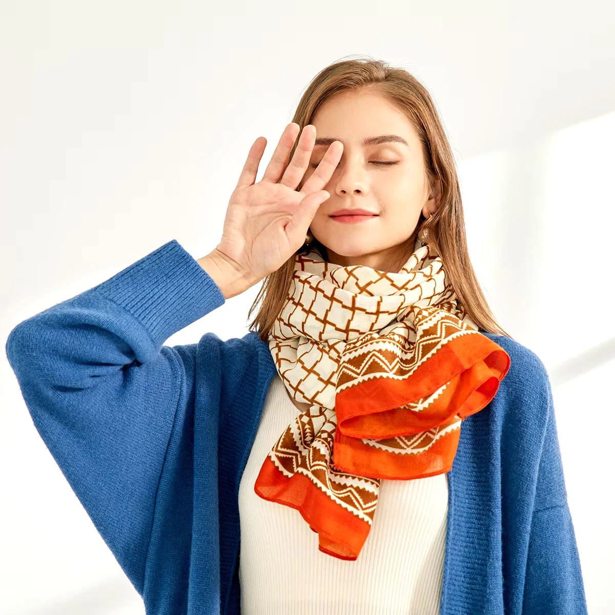 Printed Cashmere Shawl - 07 - Image 8