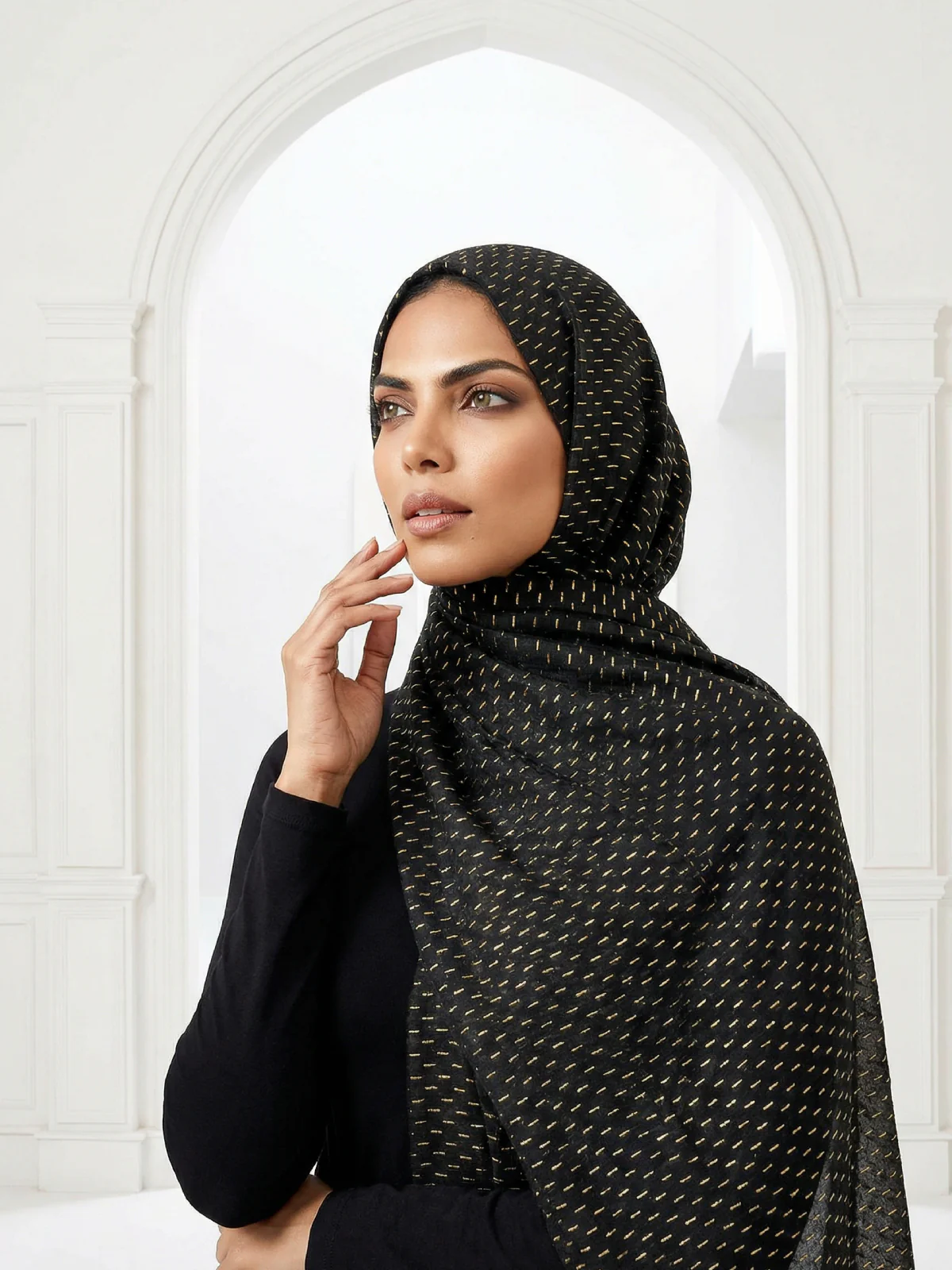 Sahara Gold Lawn Hijab - Image 2