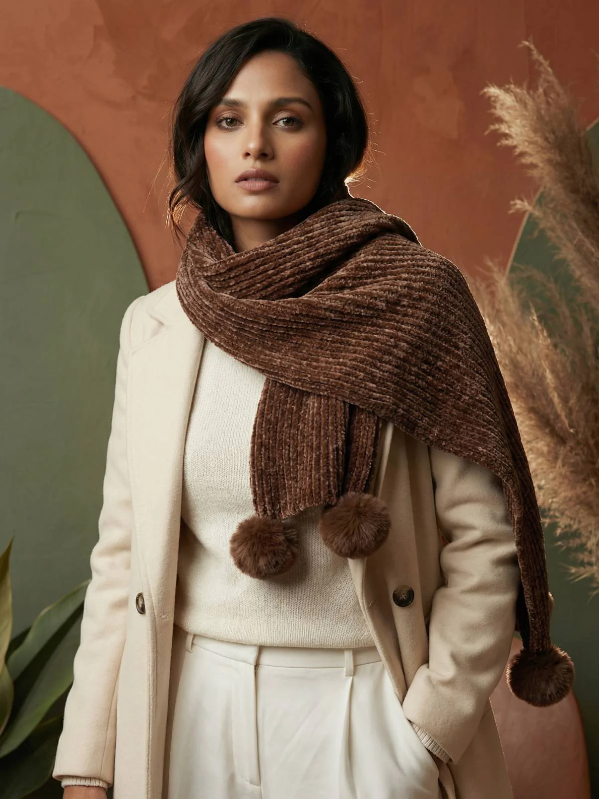 Snuggle-soft Muffler - Chocolate Brown