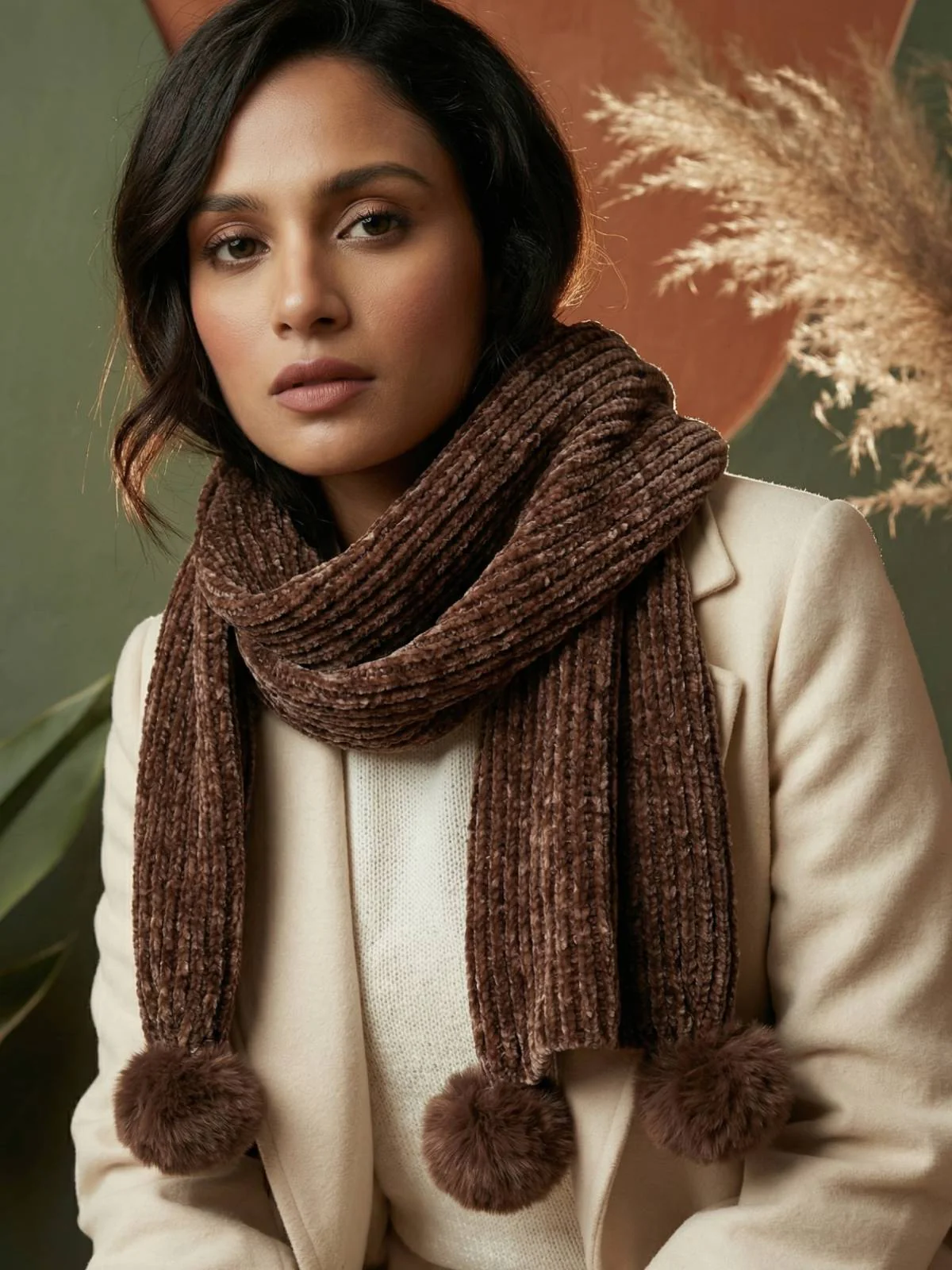 Snuggle-soft Muffler - Chocolate Brown - Image 2