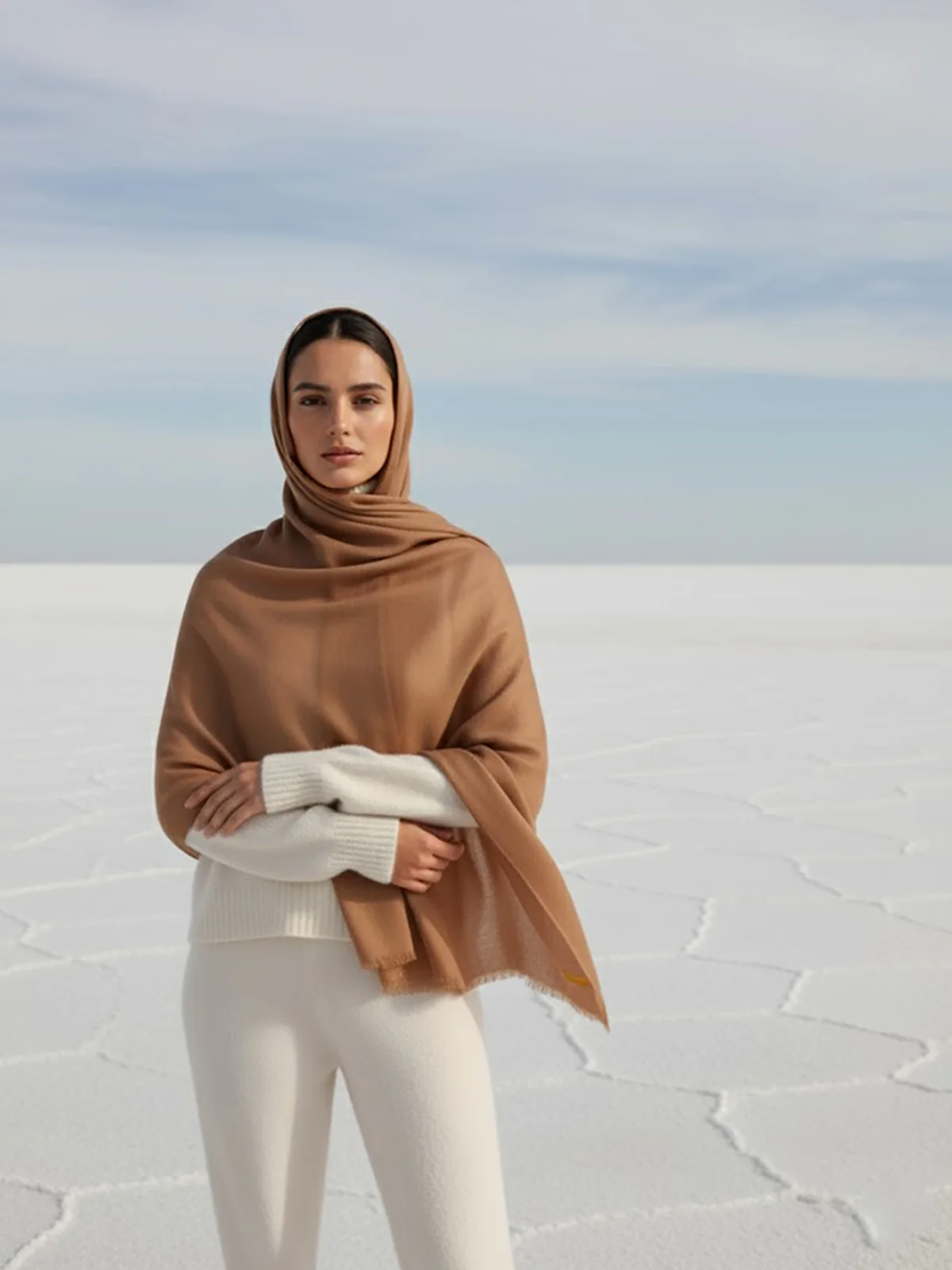 Vicuña Woolen Shawl - Bronze - Image 3